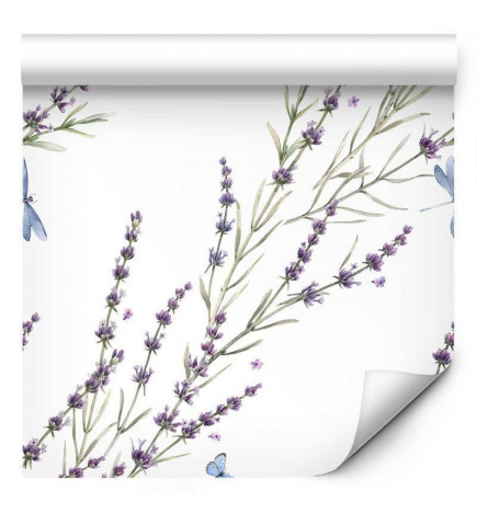 Tapisserie murale - Butterflies Among the Lavender