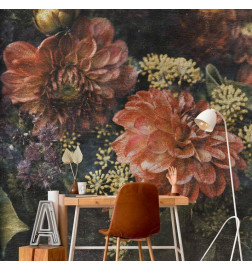 Fototapete - Retro Flowers - First Variant