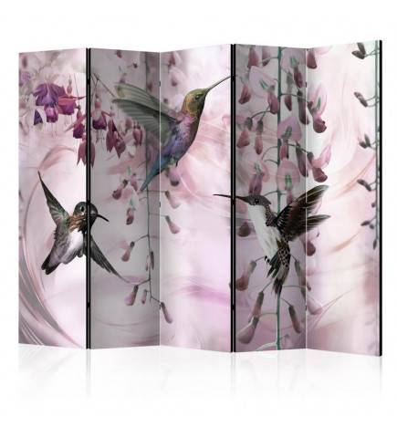 Room Divider - Flying Hummingbirds (Pink) II [Room Dividers]