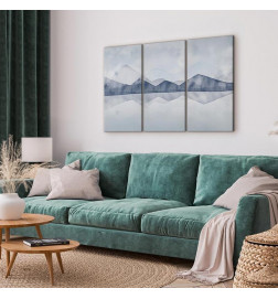 Canvas Print - Lake in the Mountains (3 Parts)