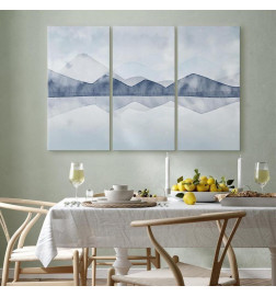 Schilderij - Lake in the Mountains (3 Parts)