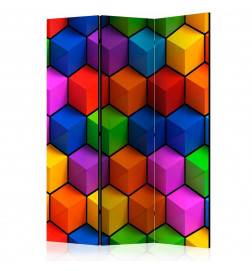 124,00 € Room Divider - Colorful Geometric Boxes [Room Dividers]