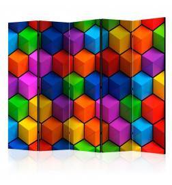 172,00 € Room Divider - Colorful Geometric Boxes II [Room Dividers]