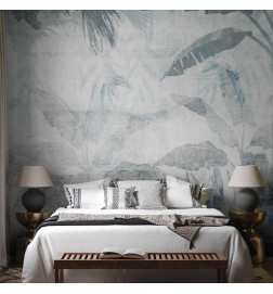 Fototapeet - Vanishing jungle - landscape of exotic nature in blue tones