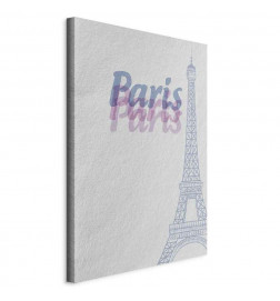 Leinwandbild - Paris in Watercolours (1 Part) Vertical