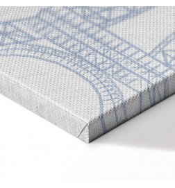 Canvas Print - Paris in Watercolours (1 Part) Vertical