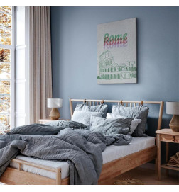 Canvas Print - Rome in Watercolours (1 Part) Vertical