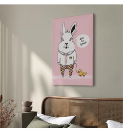 Canvas Print - Rabbits Friend (1 Part) Vertical