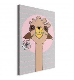 Cuadro - Happy Llama (1 Part) Vertical