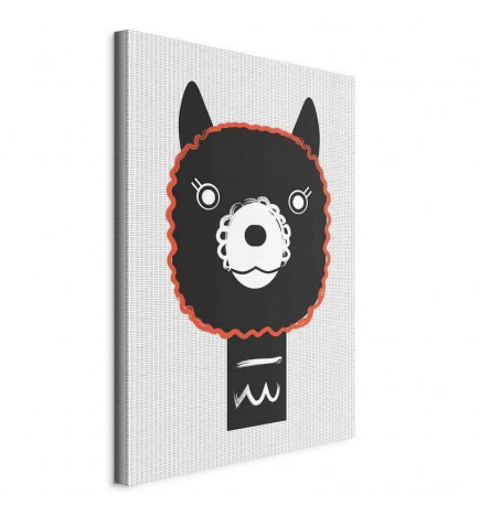 Canvas Print - Decorative Alpaca (1 Part) Vertical