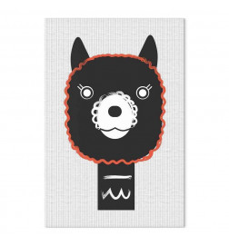 Leinwandbild - Decorative Alpaca (1 Part) Vertical