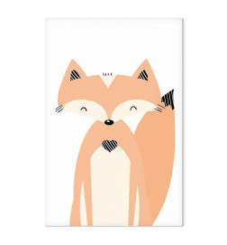 Schilderij - Happy Fox (1 Part) Vertical