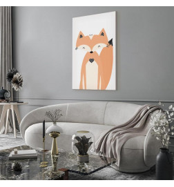 Canvas Print - Happy Fox (1 Part) Vertical