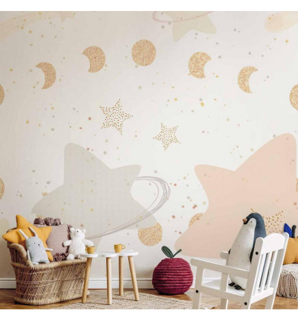 Foto tapete - Phases of the Moon Among Stardust