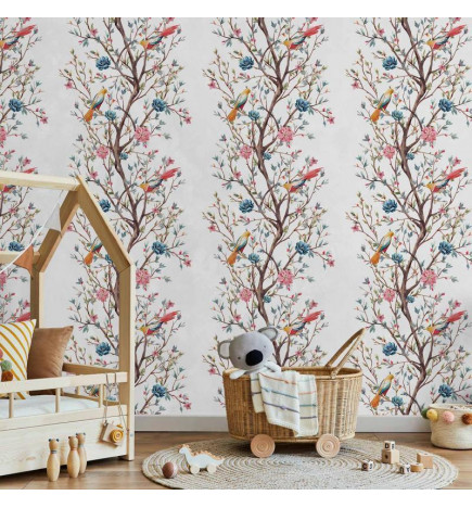 Papel pintado - Birds on a Flowering Twig