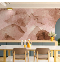 Fototapeet - Pink terrazzo - minimalist background in marble watercolour pattern