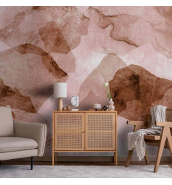 Fototapet - Pink terrazzo - minimalist background in marble watercolour pattern