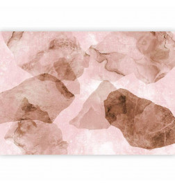 Fotobehang - Pink terrazzo - minimalist background in marble watercolour pattern