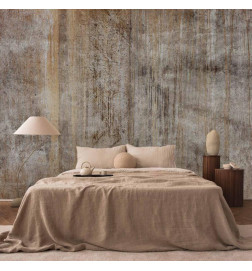 Fototapete - Abstract beige - background with black textured concrete patterns