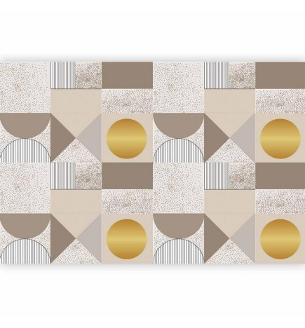Fototapetti - Beige and Gold Geometric Pattern