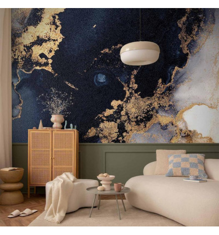 Foto tapete - Marble and Garnet - Abstract Textured Pattern Inspired by a Starry Sky