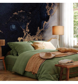 Fotomural - Marble and Garnet - Abstract Textured Pattern Inspired by a Starry Sky
