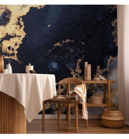 Mural de parede - Marble and Garnet - Abstract Textured Pattern Inspired by a Starry Sky