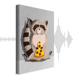 Leinwandbild - Gourmand Raccoon (1 Part) Vertical