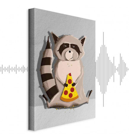 Leinwandbild - Gourmand Raccoon (1 Part) Vertical