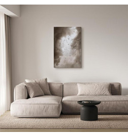 Schilderij - Birds in the Clouds (1 Part) Vertical