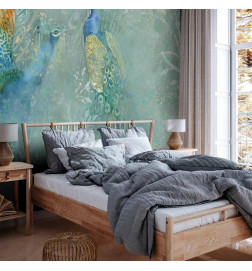 Wall Mural - Peacocks Dancing - Third Variant