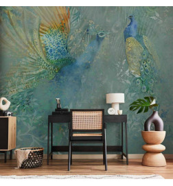 Wall Mural - Peacocks Dancing - Third Variant