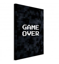 Schilderij - Pixel Game Over Schilderij - Pixel Game Over