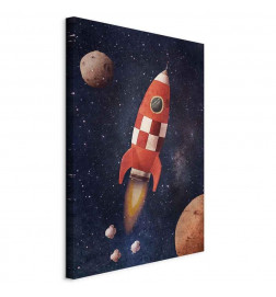 Schilderij - Into the Unknown by Rocket (1 Part) Vertical