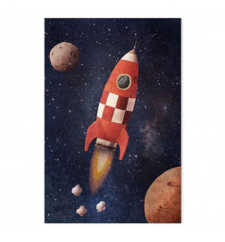 Schilderij - Into the Unknown by Rocket (1 Part) Vertical