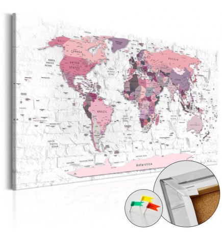 Decorative Pinboard - Pink Frontiers