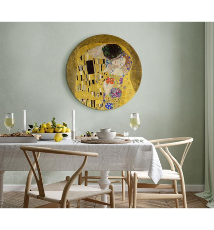 Rond schilderij - Gustav Klimt – Kiss