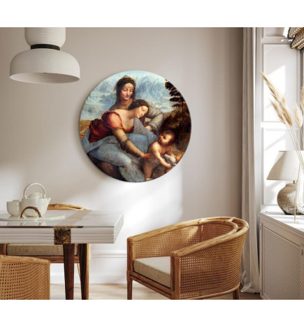 Round Canvas Print - Leonardo da Vinci – The Virgin and Child with Saint Anne
