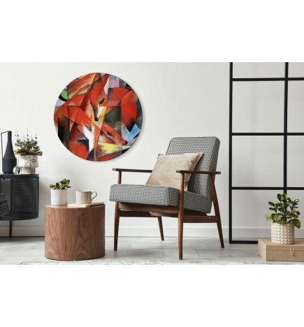 Round Canvas Print - Franz Marc – The Foxes
