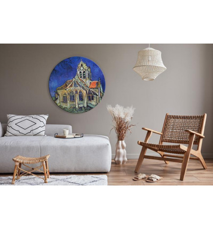 Round Canvas Print - Vincent van Gogh – The Church at Auvers