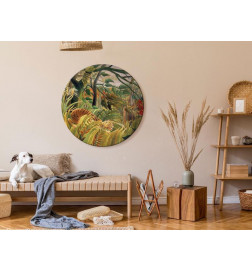 Quadro redondo - Henri Rousseau – Tiger in a Tropical Storm