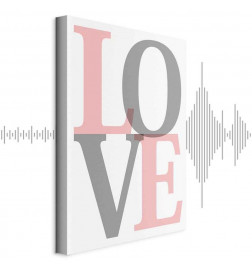 Schilderij - Grey Love (1 Part) Vertical