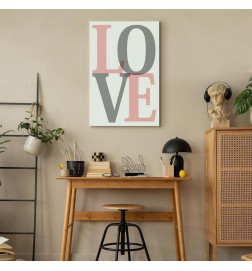 Schilderij - Grey Love (1 Part) Vertical