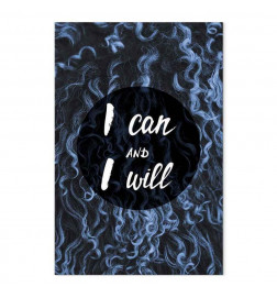 Schilderij - I Can and I Will (1 Part) Vertical