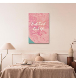 Leinwandbild - Pink Earth, Pink Life (1 Part) Vertical