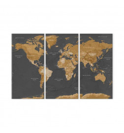 Schilderij - World Map: Modern Aesthetics