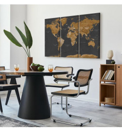 Schilderij - World Map: Modern Aesthetics