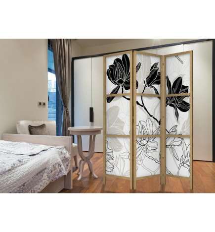 Japāņu aizslietnis - Black and White Flowers I