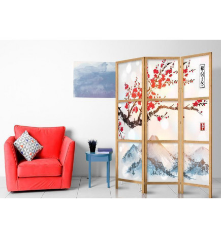 Japanese Room Divider - Style: Fuji Mountain