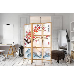 Japanese Room Divider - Style: Fuji Mountain